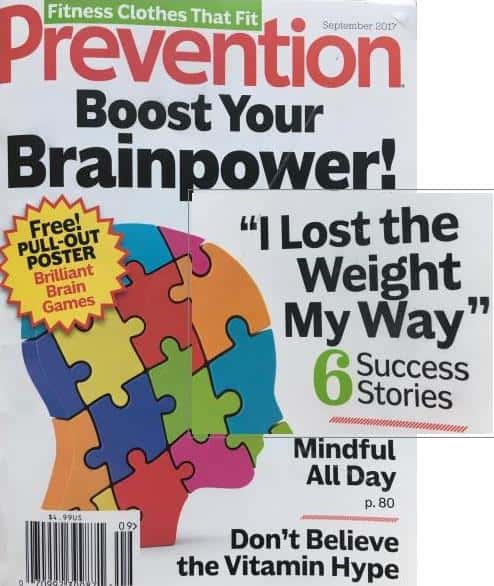 The September 2017 Prevention cover, where the story is billed
